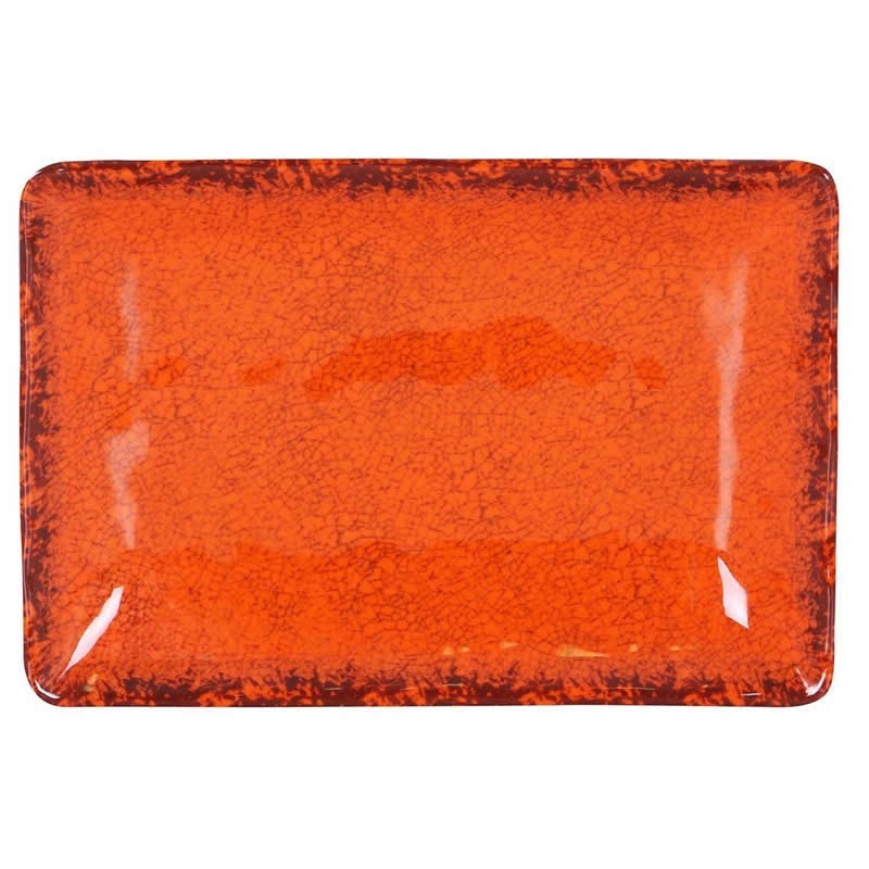 #-24- Bandeja Rect. Naranja Guayaba 30X21X3.5Cm