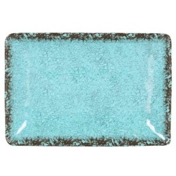 #-24- Bandeja Rect. Azul Guayaba 30X21X3.5Cm