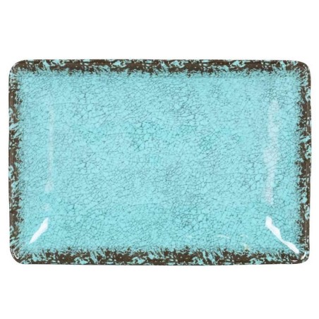 #-24- Bandeja Rect. Azul Guayaba 30X21X3.5Cm