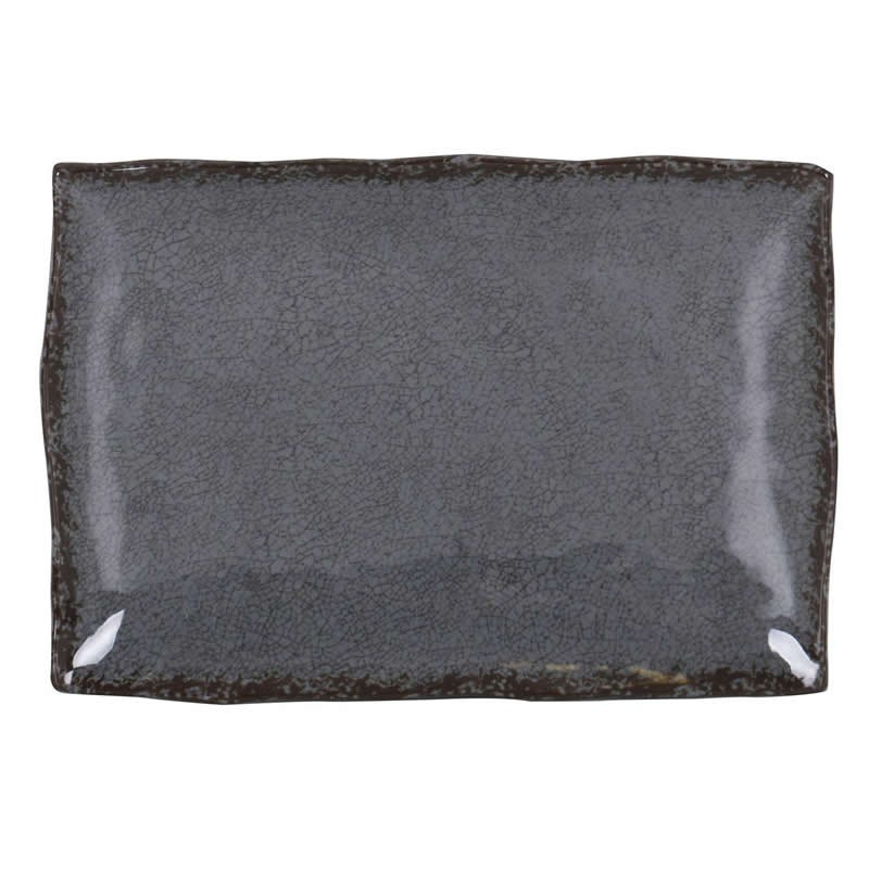 #-24- Bandeja Rect. Gris Guayaba 30X21X3.5Cm
