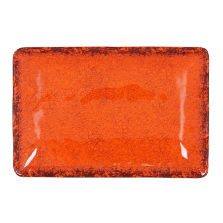 #-48- Bandeja Rect. Naranja Guayaba 25X17X3.5Cm