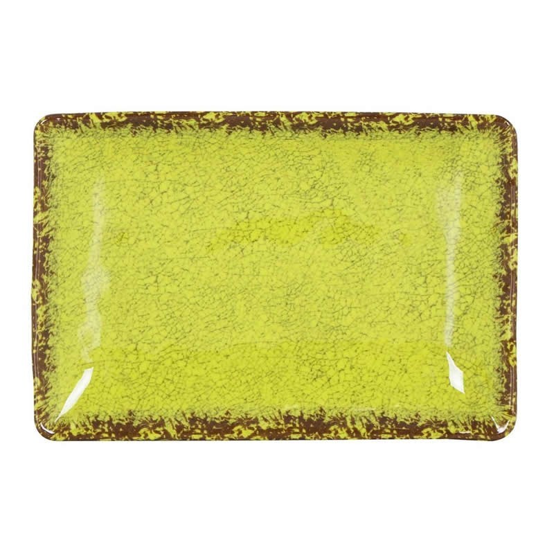 #-48- Bandeja Rect. Pistacho Guayaba 25X17X3.5Cm