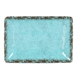 #-48- Bandeja Rect. Azul Guayaba 25X17X3.5Cm