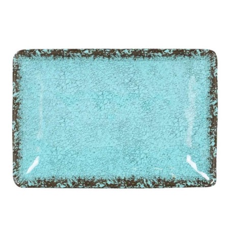 #-48- Bandeja Rect. Azul Guayaba 25X17X3.5Cm