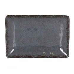 #-48- Bandeja Rect. Gris Guayaba 25X17X3.5Cm