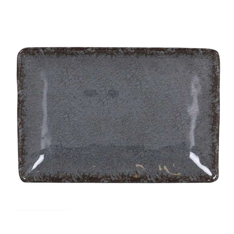 #-48- Bandeja Rect. Gris Guayaba 25X17X3.5Cm