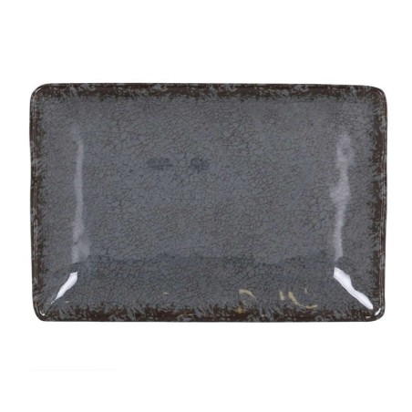 #-48- Bandeja Rect. Gris Guayaba 25X17X3.5Cm