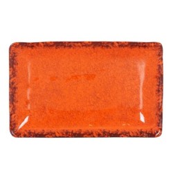 #-48- Bandeja Rect. Naranja Guayaba 21.5X13.5.X3