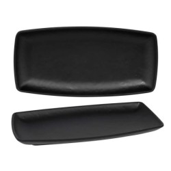 # -48- Bandeja Rect.Axarquia Negro 29.5X14X3Cm
