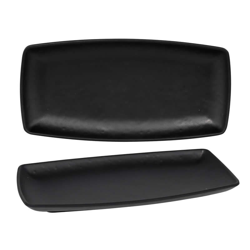 # -48- Bandeja Rect.Axarquia Negro 29.5X14X3Cm
