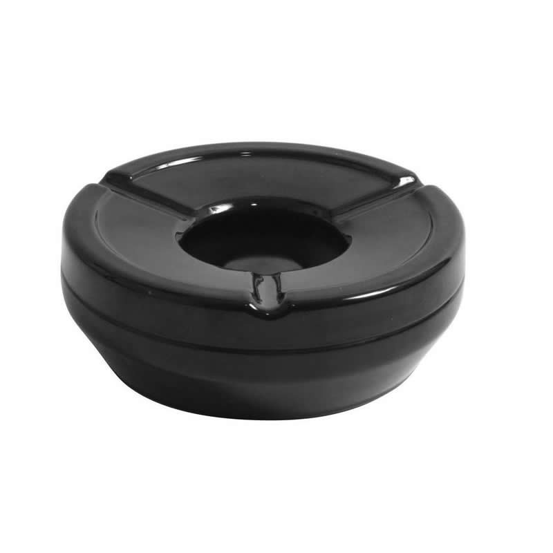Cenicero Agua Negro Apilable Ø12.3X4.5Cm