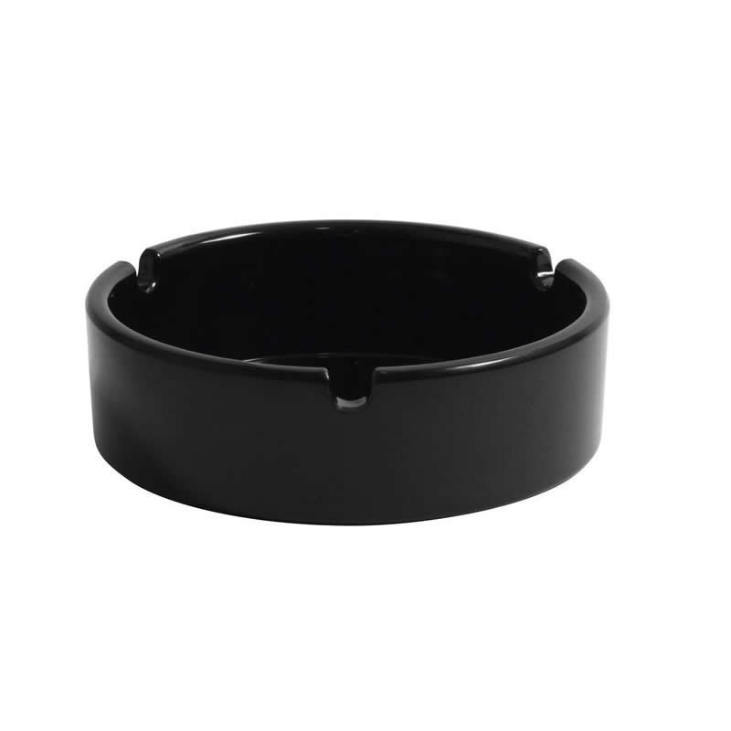 Cenicero Redondo Negro Ø10.3X3.1Cm