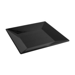 Plato Llano Ming Negro 25.5X25.5X2.8Cm