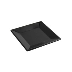 Plato Postre Ming Negro 20.5X20.5X2.4Cm