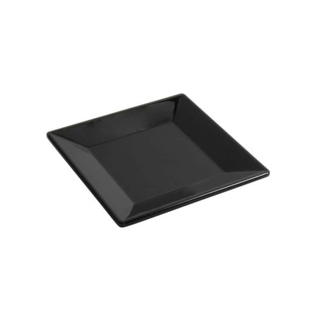 Plato Postre Ming Negro 20.5X20.5X2.4Cm