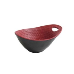 Bowl "Perpignan" 17X14X8Cm Negro-Rojo 36Cl