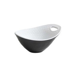 & Bowl "Perpignan" 17X14X8Cm Negro-Blanco
