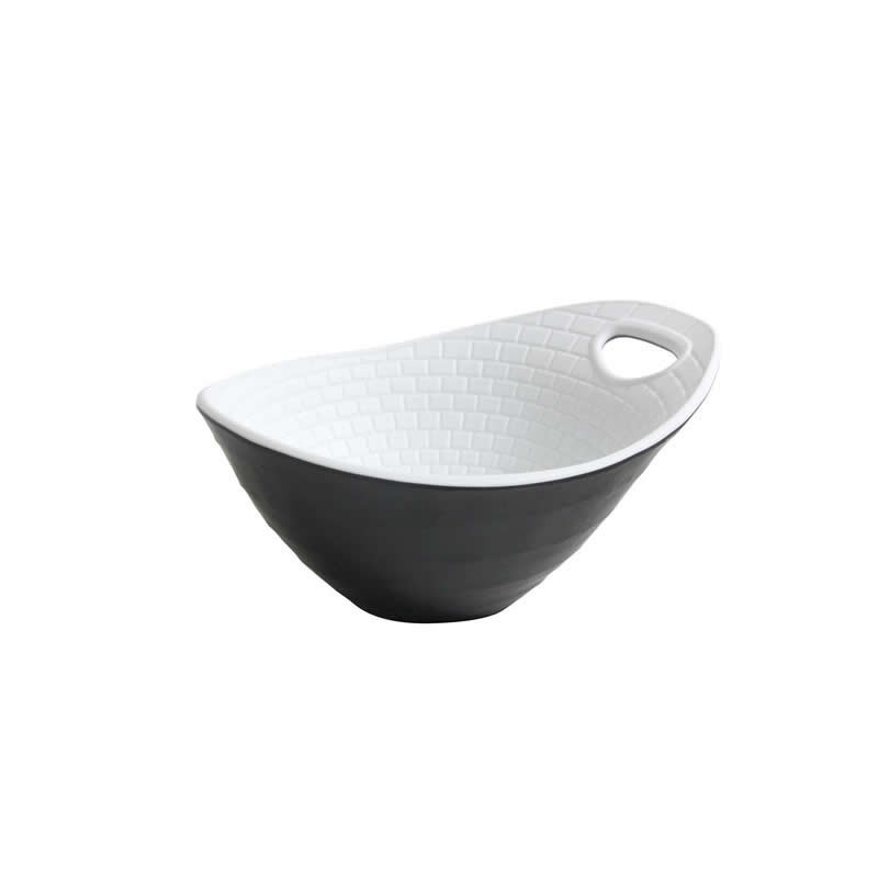 & Bowl "Perpignan" 15X12X7Cm Negro-Blanc