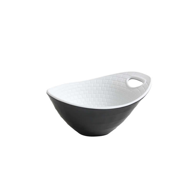Bowl "Perpignan" 12X10X6Cm Negro-Blanco