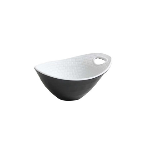 Bowl "Perpignan" 12X10X6Cm Negro-Blanco