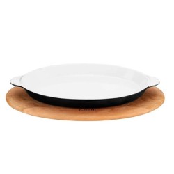 Bandeja Oval 24X18Cm 55Cl C/ Soporte De Haya