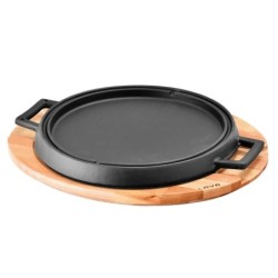 Bandeja Redonda C/Asas28Cm C/Soporte De Haya