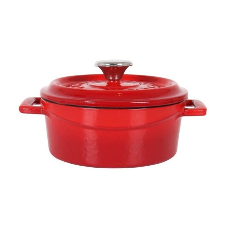 Cazuela Redonda Roja Con Tapa 14Cm 76Cl
