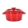 Cazuela Redonda Roja Con Tapa 12Cm 56Cl