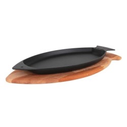 Bandeja Pescado C/Soporte Haya 32X20Cm110Cl