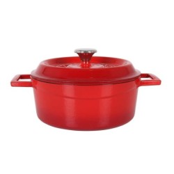 Cazuela Redonda Roja Con Tapa 18Cm 166Cl