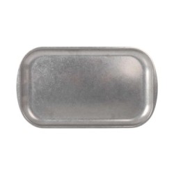 #-24-Bandeja Plata Vieja Inox Vintag41.5X23.5X1.5