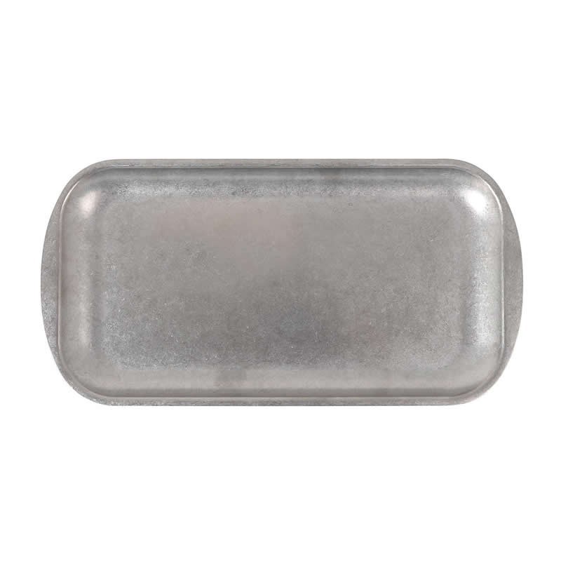 #-48-Bandeja Plata Vieja Inox Vintage33.5X17X1.5C