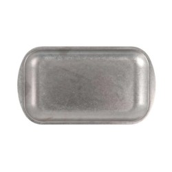 #-48-Bandeja Plata Vieja Inox Vintage27.5X15.5X1.