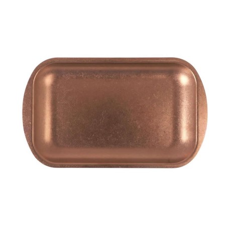 #-72-Bandeja Cobre Viejo Inox Vintage 23.5X14X1.5