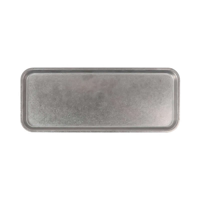 #-48-Bandeja Plata Vieja Inox Vintage 32X13X1.2Cm