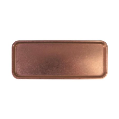 #-48- Bandeja Cobre Viejo Inox Vintage32X13X1.2Cm