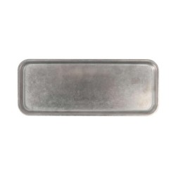 #-48- Bandeja Plata Vieja Inox Vintage30X12X1.2Cm