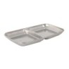 #-192-Bandeja 2Comp. Plata Vieja Inox15.5X9X1.5Cm