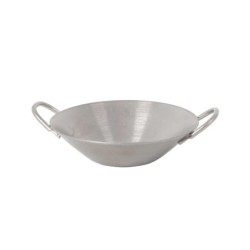 #-192-Cazuelita Plata Vieja Inox Vintageø9X2Cm8Cl
