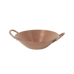 #-192-Cazuelita Cobre Viejo Inox Vintageø9X2Cm8Cl