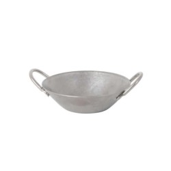 #-288-Cazuelita Plata Vieja Inox Vintageø7.5X2Cm