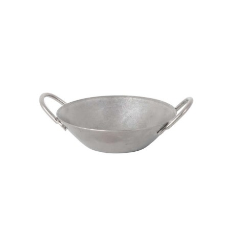 #-288-Cazuelita Plata Vieja Inox Vintageø7.5X2Cm