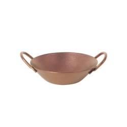#-288-Cazuelita Cobre Viejo Inox Vintageø7.5X2Cm