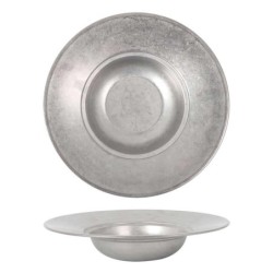 #-48-Plato Pasta Plata Vieja Inox Vintageø26X5.6