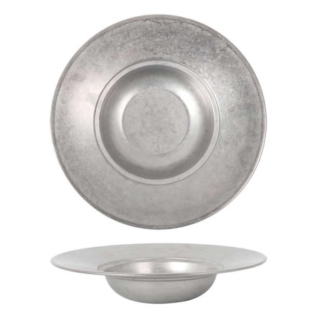 #-48-Plato Pasta Plata Vieja Inox Vintageø26X5.6