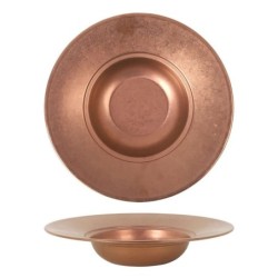 #-48-Plato Pasta Cobre Viejo Inox Vintageø26X5.6