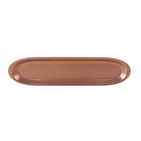 #-72- Bandeja Cobre Viejo Inox 33X8Cm
