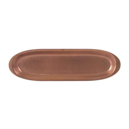 #-72- Bandeja Cobre Viejo Inox 27X8Cm