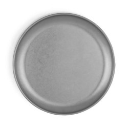 #-36- Plato Llano Plata Vieja Inox Vintage Ø26Cm