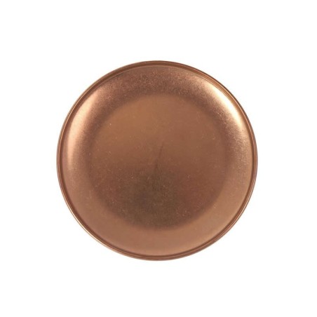 #-72-Plato Postre Cobre Viejo Inox Vintage Ø17Cm